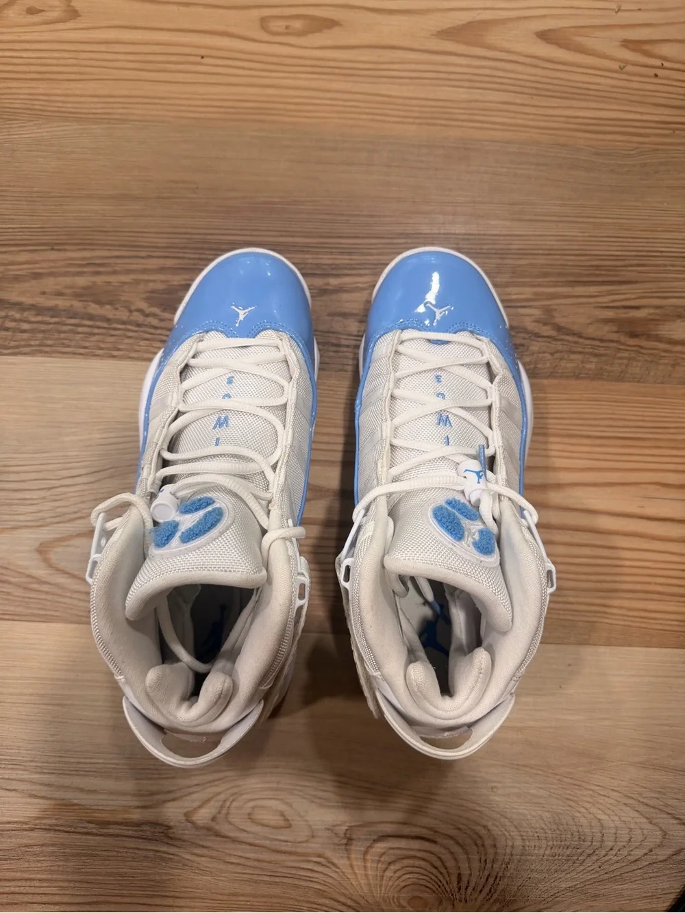 Air Jordan 6 Rings White and Carolina Blue Sneakers